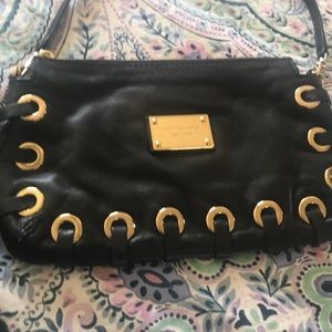 Leather Michael Kors clutch